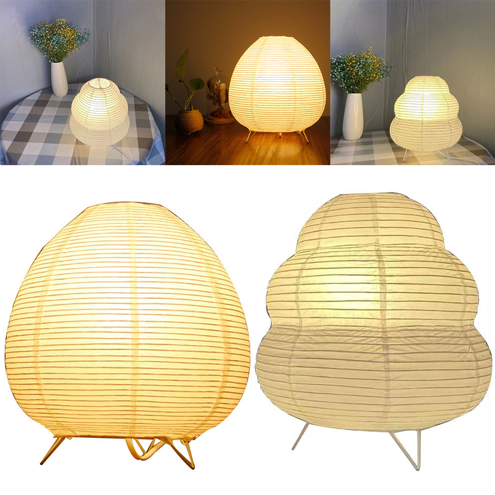 Desk Setup Equipment - Lantern LED Table Lamp Rice Paper