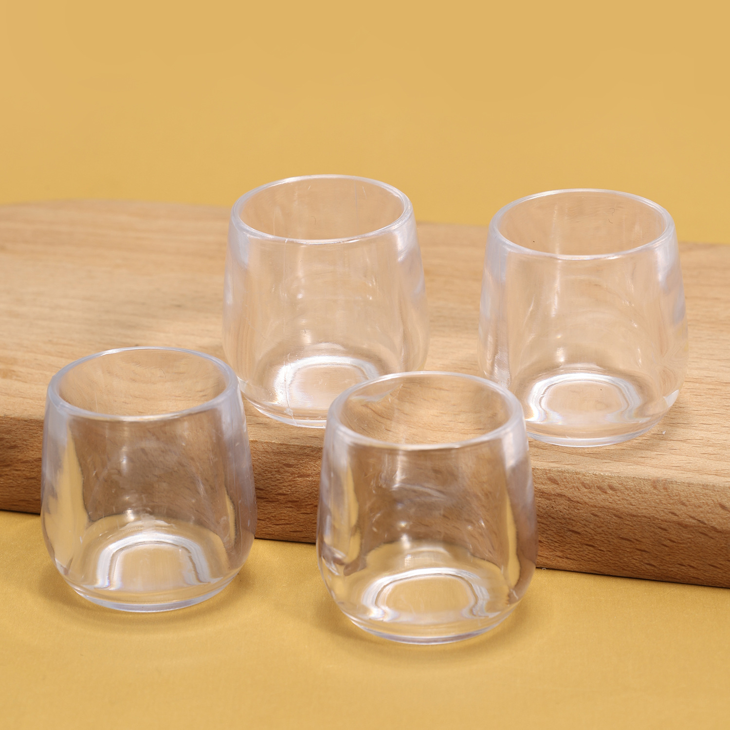 Desk Setup Plant - 5pcs 3cm Mini Egg-Shaped Transparent Cup