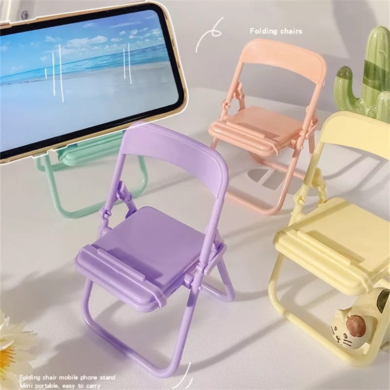 Desk Setup Organization - Cute Chair Phone Holder Stand Creative