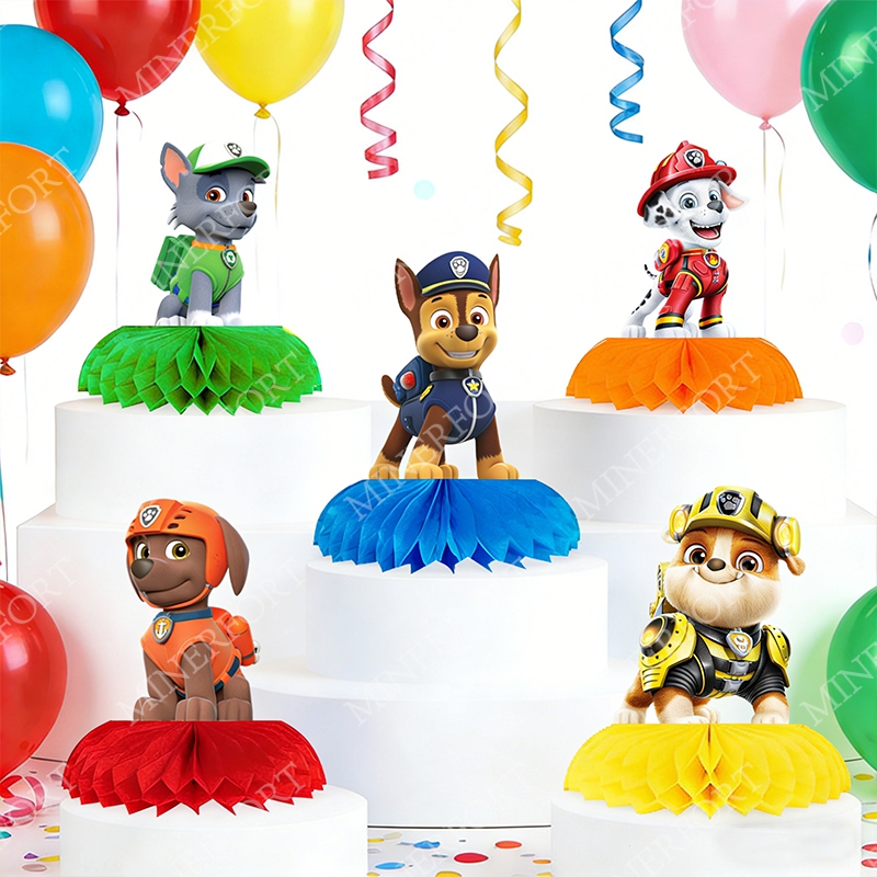 Desk Setup Desk - Paw Patrol Theme Honeycomb Anime Dog