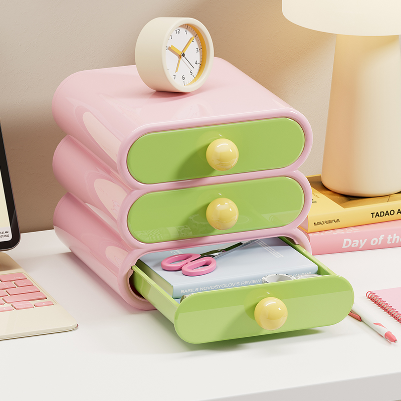 Desk Setup Organization - Uforu Dopamine Desk Organizer, 3-Tier Drawer