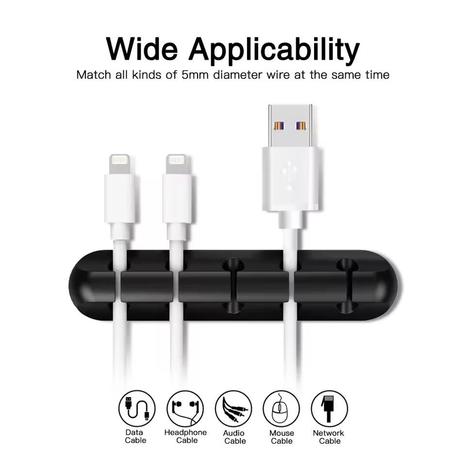 Silicone USB Cable Organizer U - огляд і ціна Desk Setup Organization