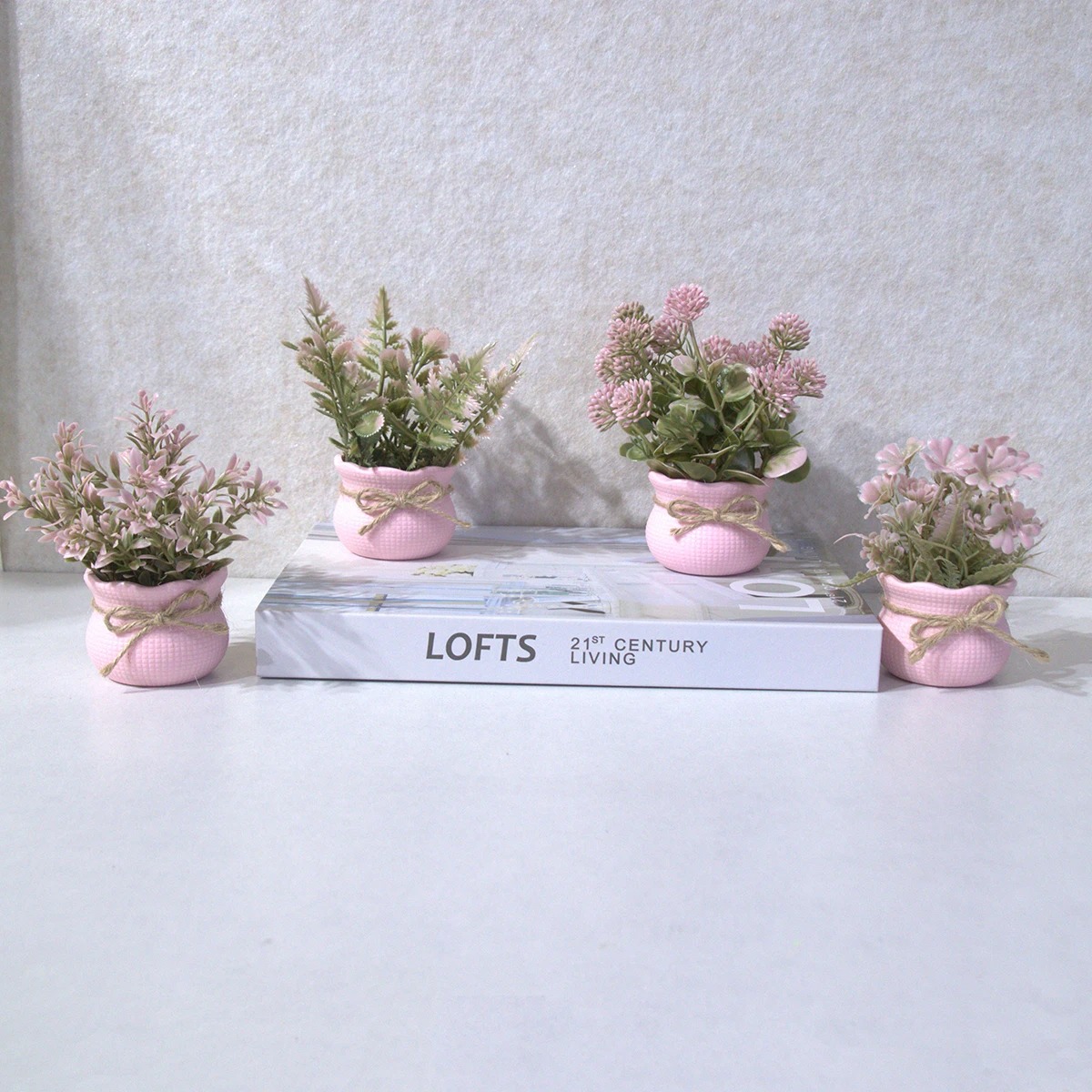 Mini Artificial Pink Series Fl - огляд і ціна Desk Setup Plant
