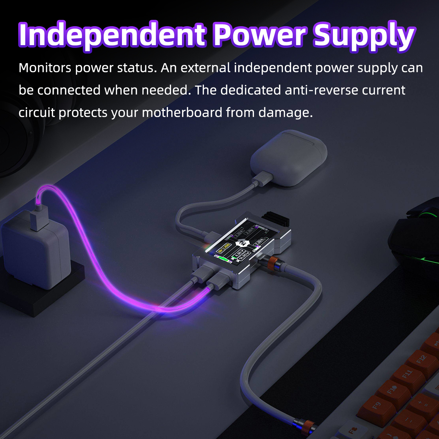 HMHUB Gaming USB Hub - 2-To-3  - огляд і ціна Desk Setup Gaming