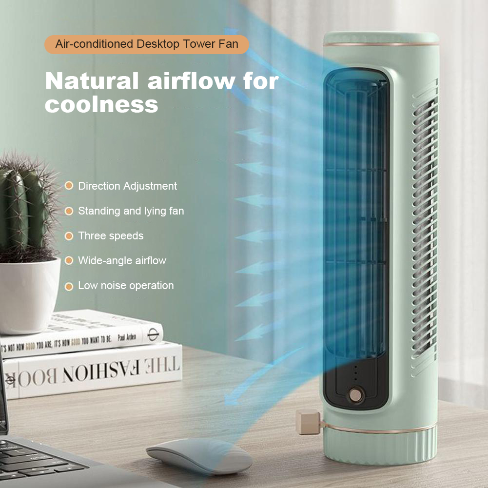 Household Desktop Tower Fan Po - огляд і ціна Desk Setup Room