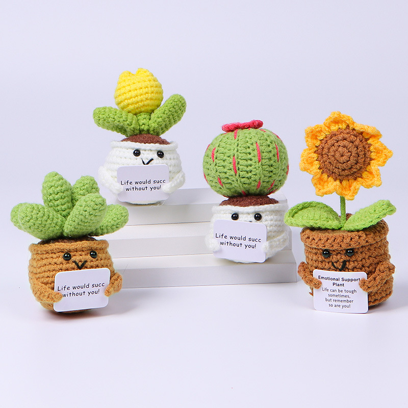 Mini Cute Crochet Flowers Fini - огляд і ціна Desk Setup Plant