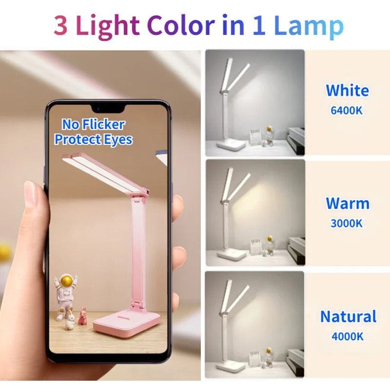 LED Desk Lamp 3 Levels Dimmabl - огляд і ціна Desk Setup Tech