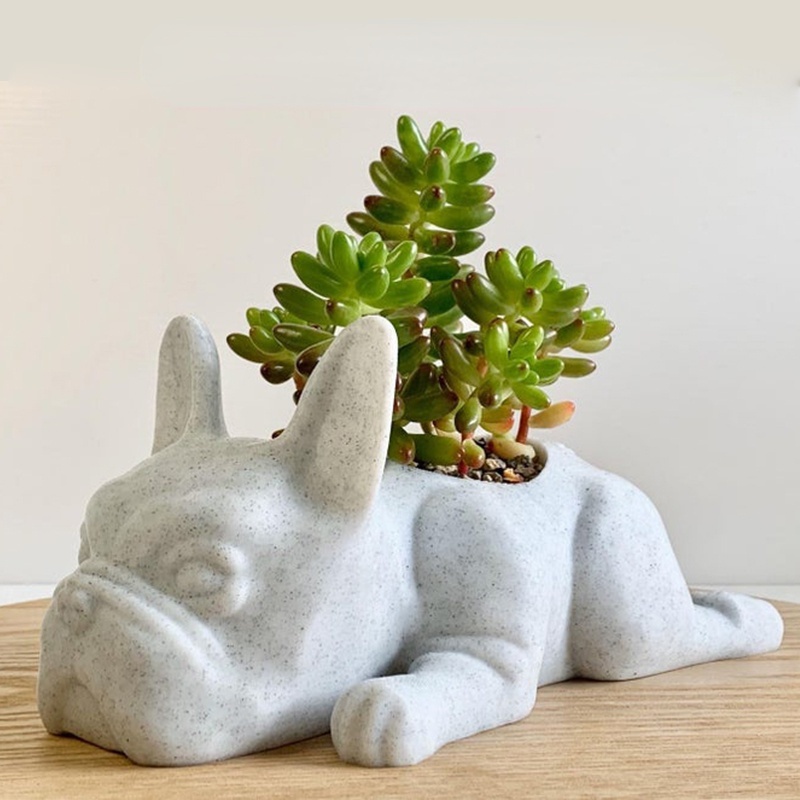 The Puppy Statue Planter Resin - огляд і ціна Desk Setup Plant