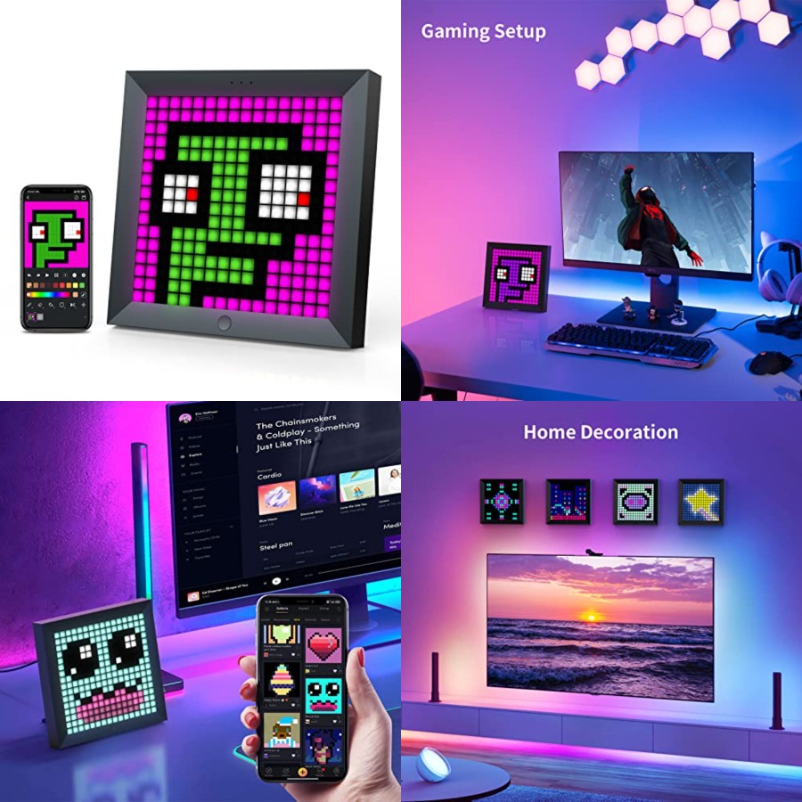 LED Light Pixel Display Panel  - огляд і ціна Desk Setup Room