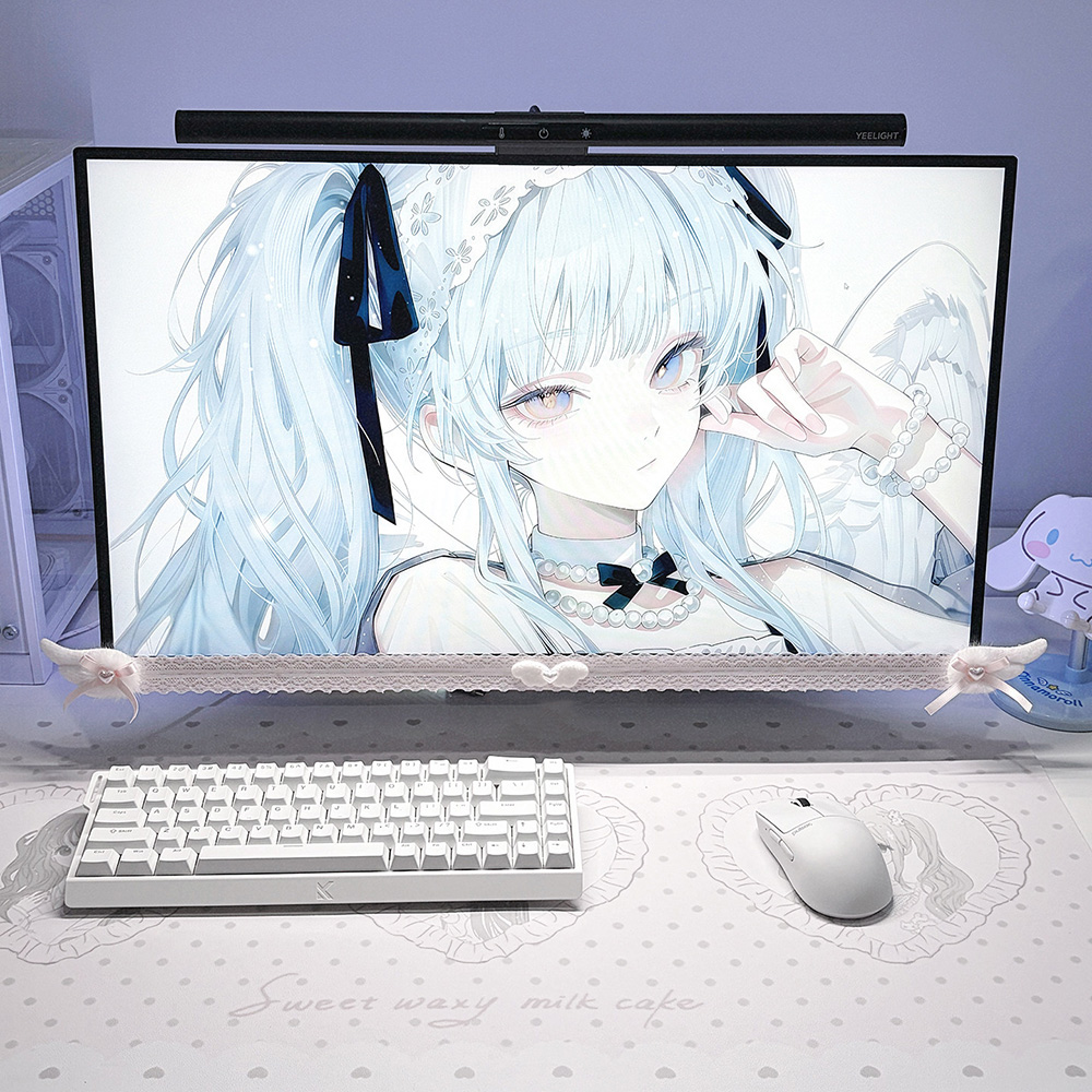 New Screen Decor White Lace Mo - огляд і ціна Desk Setup Tech