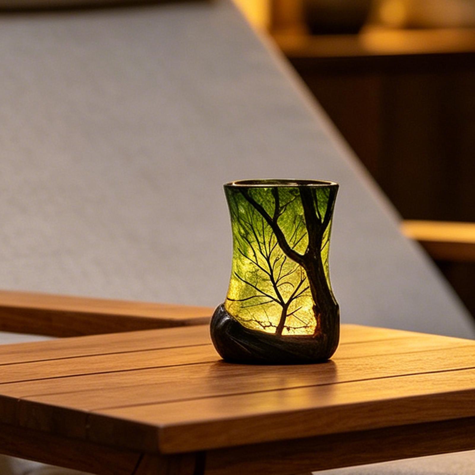 Bedside Table Lamp Forest Nigh - огляд і ціна Desk Setup Room