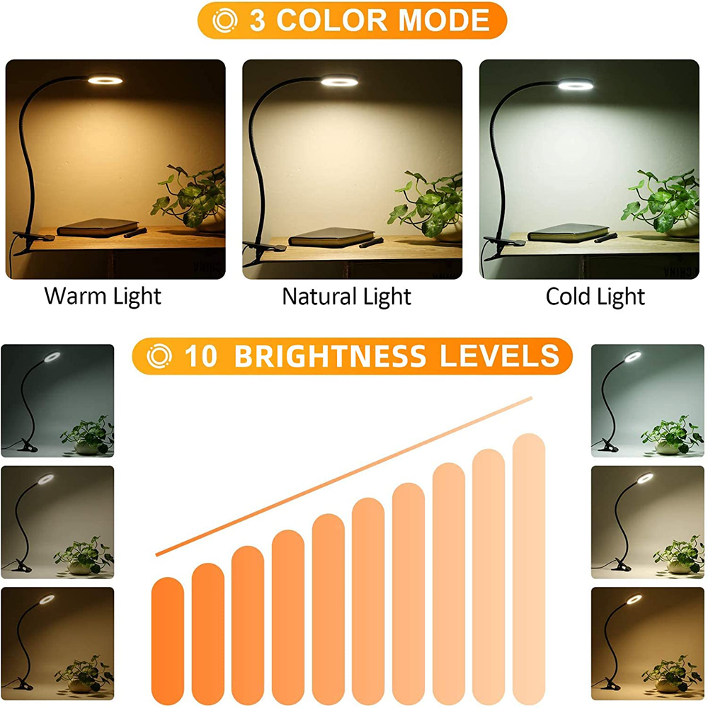 48 LEDs Clip on Desk Lamp 360° - огляд і ціна Desk Setup Tech