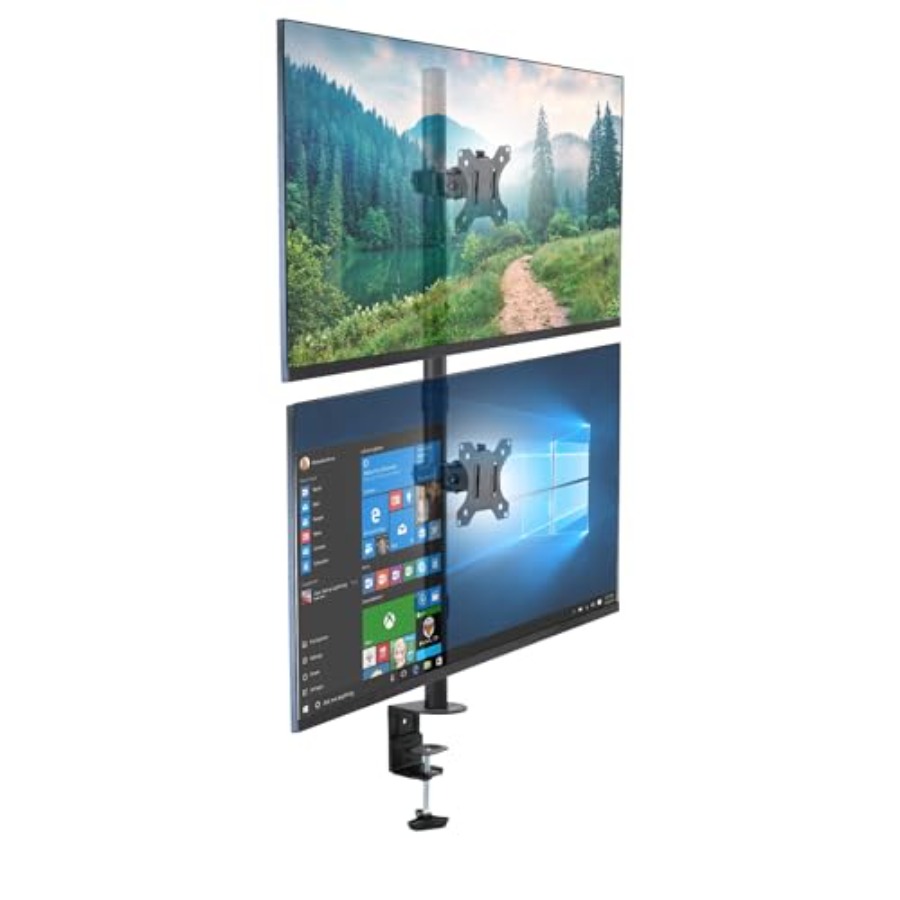 Vertical Dual Monitor Mount fo - огляд і ціна Desk Setup Dual Monitor