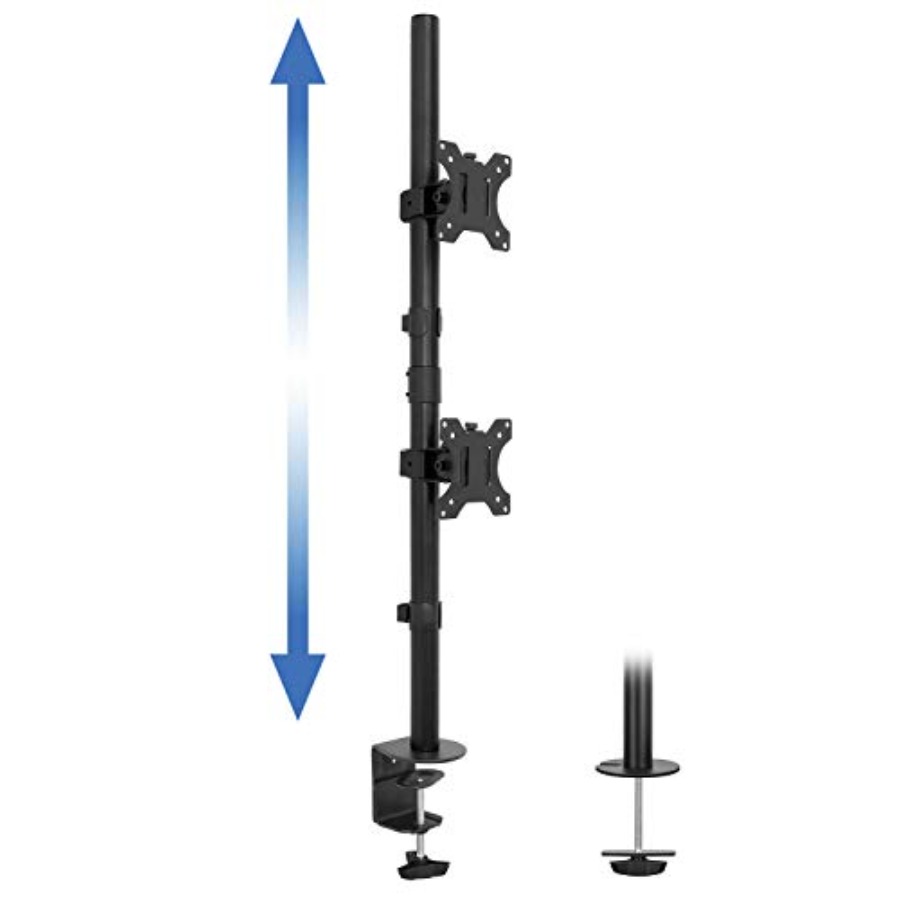 Vertical Dual Monitor Mount fo - огляд і ціна Desk Setup Dual Monitor