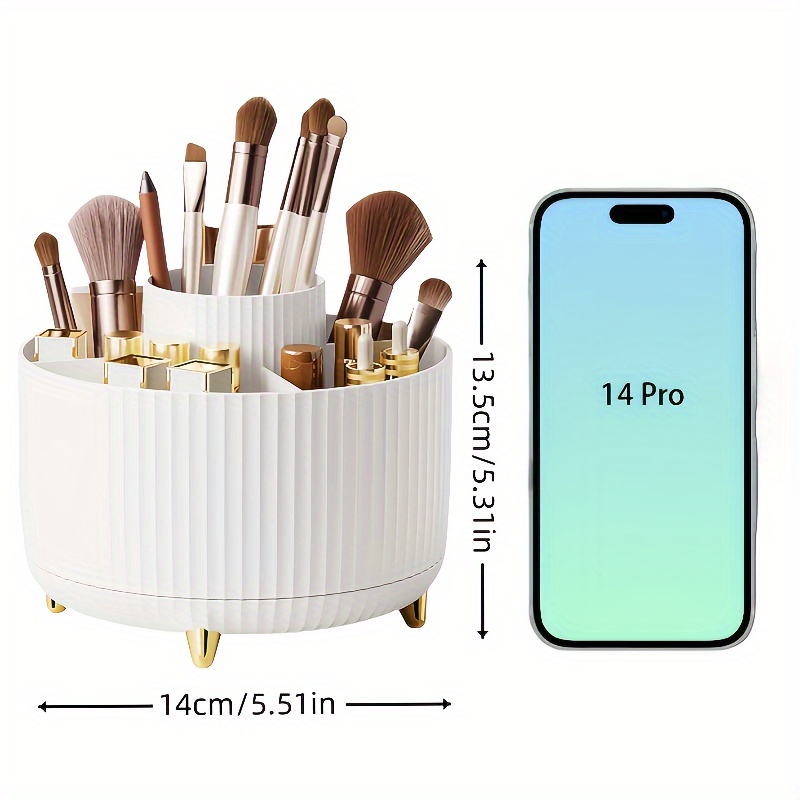 Rotatable Makeup Desktop Cosme - огляд і ціна Desk Setup Organization
