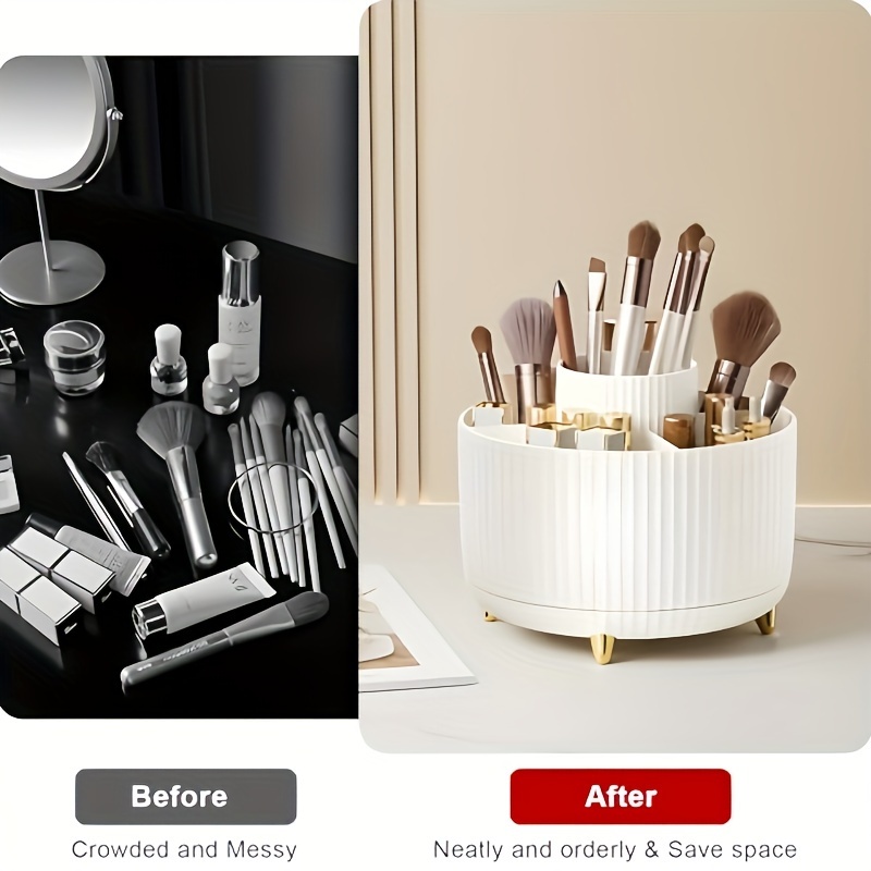 Rotatable Makeup Desktop Cosme - огляд і ціна Desk Setup Organization