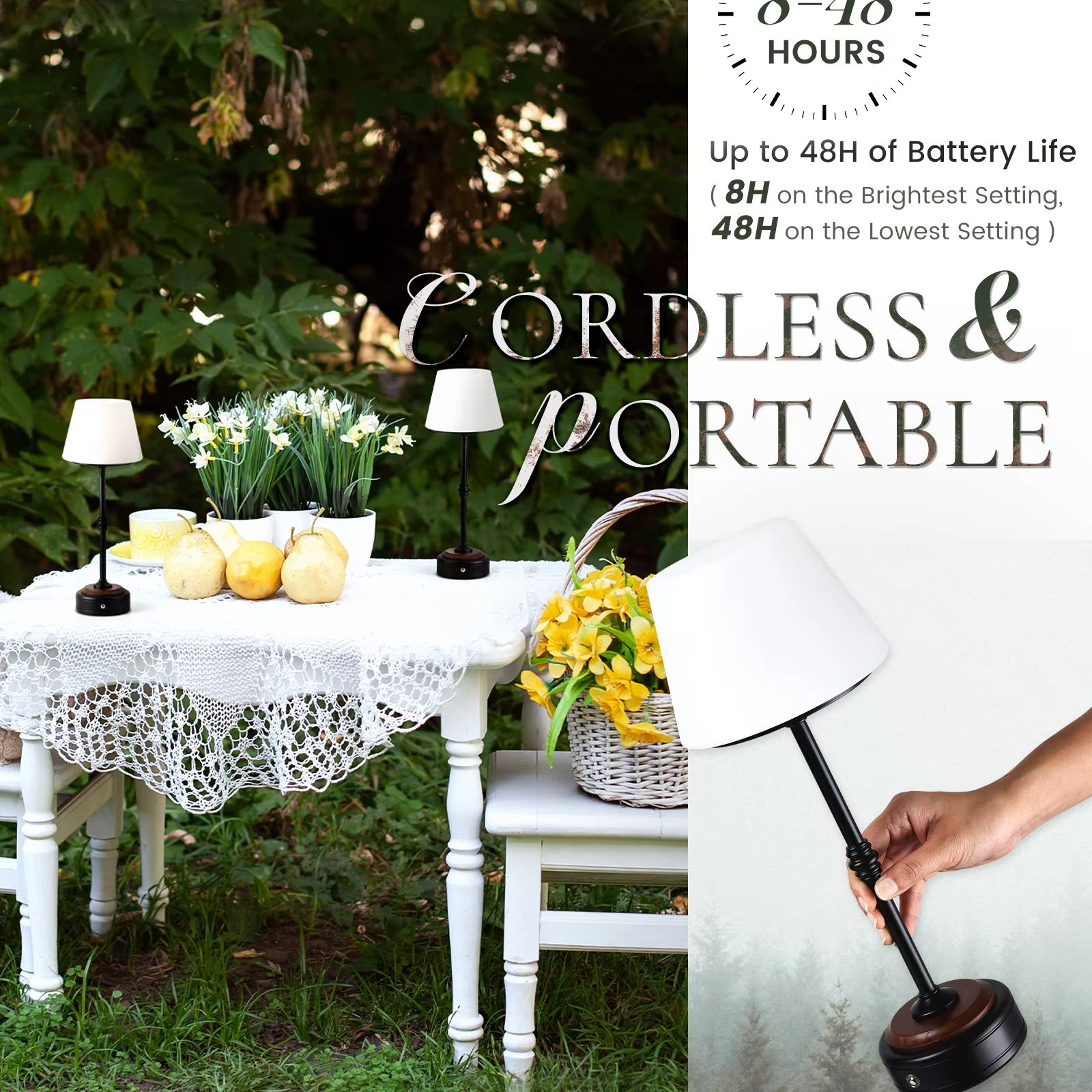 Cordless Table Lamps Set of  5 - огляд і ціна Desk Setup Room