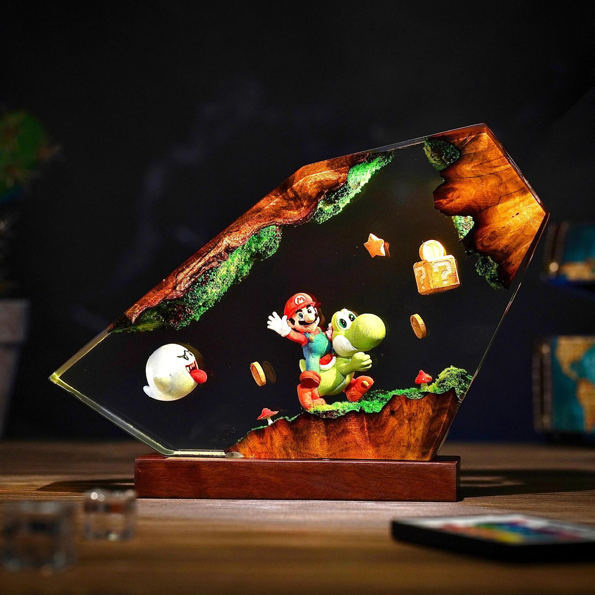 Table Resin Lamp Cartoon Anime - огляд і ціна Desk Setup Desk