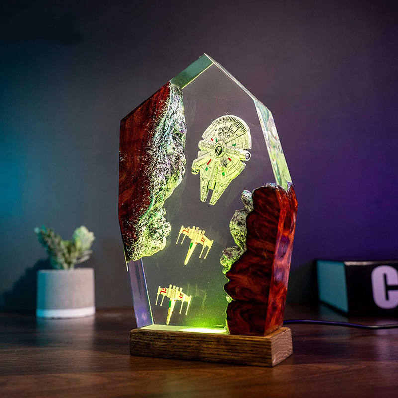 Table Resin Lamp Universe War  - огляд і ціна Desk Setup Desk
