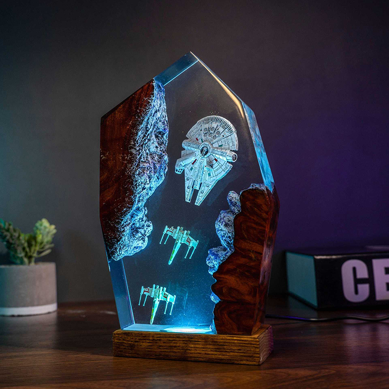 Table Resin Lamp Universe War  - огляд і ціна Desk Setup Desk