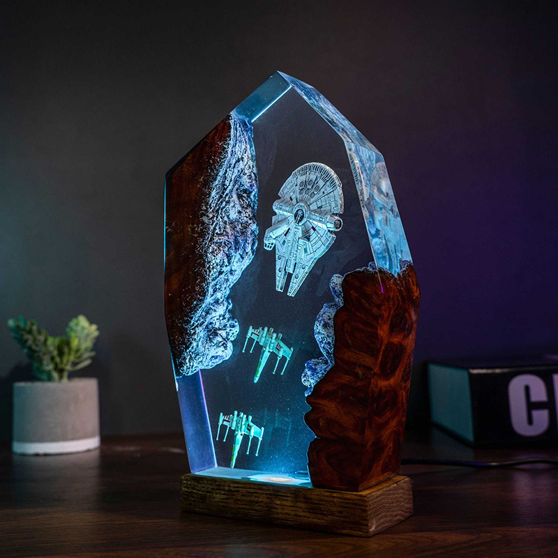 Table Resin Lamp Universe War  - огляд і ціна Desk Setup Desk