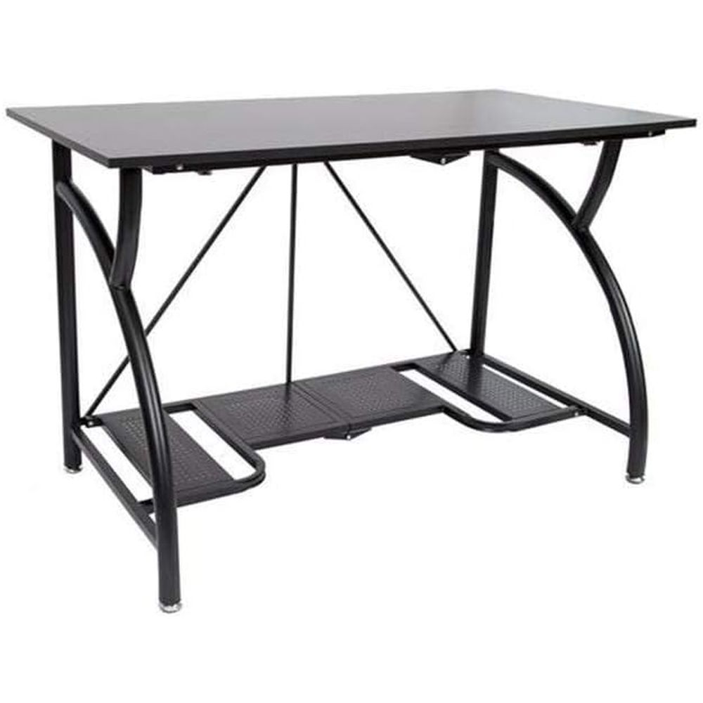 Space-Saving Collapsible Compu - огляд і ціна Desk Setup Dual Monitor