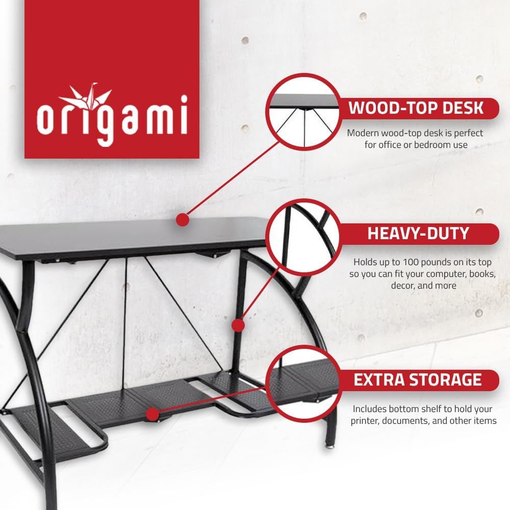 Space-Saving Collapsible Compu - огляд і ціна Desk Setup Dual Monitor