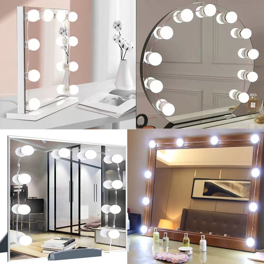 LED Light Paste Mirror Makeup  - огляд і ціна Desk Setup Room