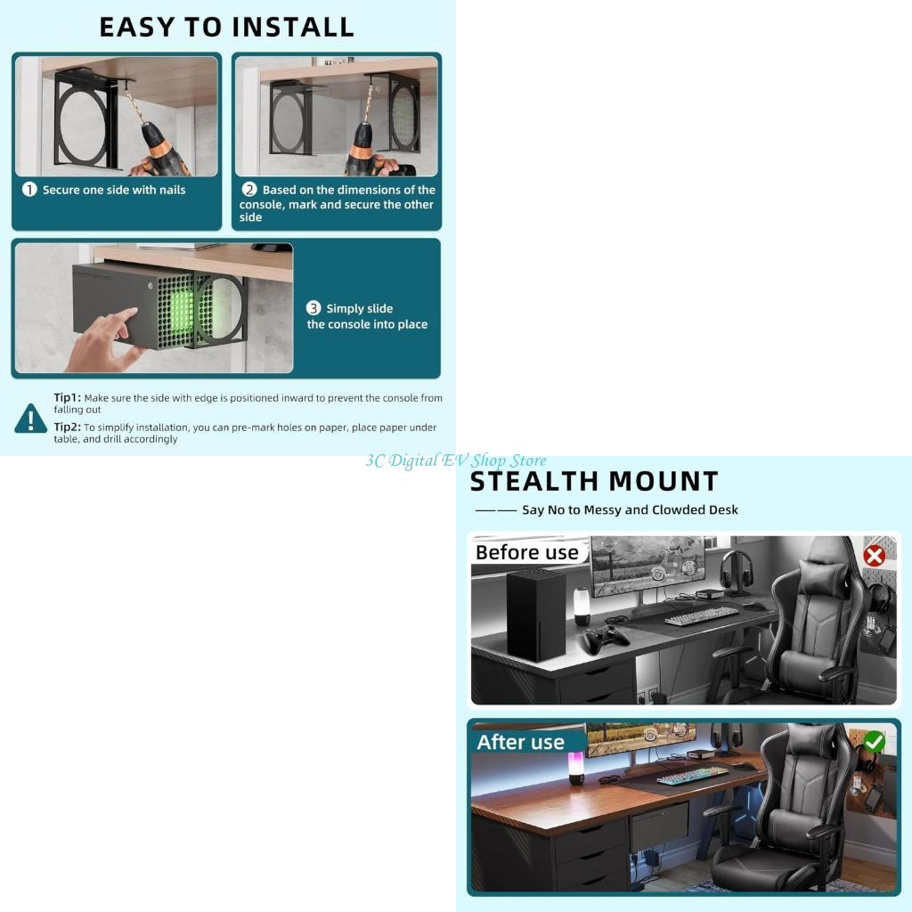 E74D Metal Under Desk Organize - огляд і ціна Gaming Desk Setup Xbox
