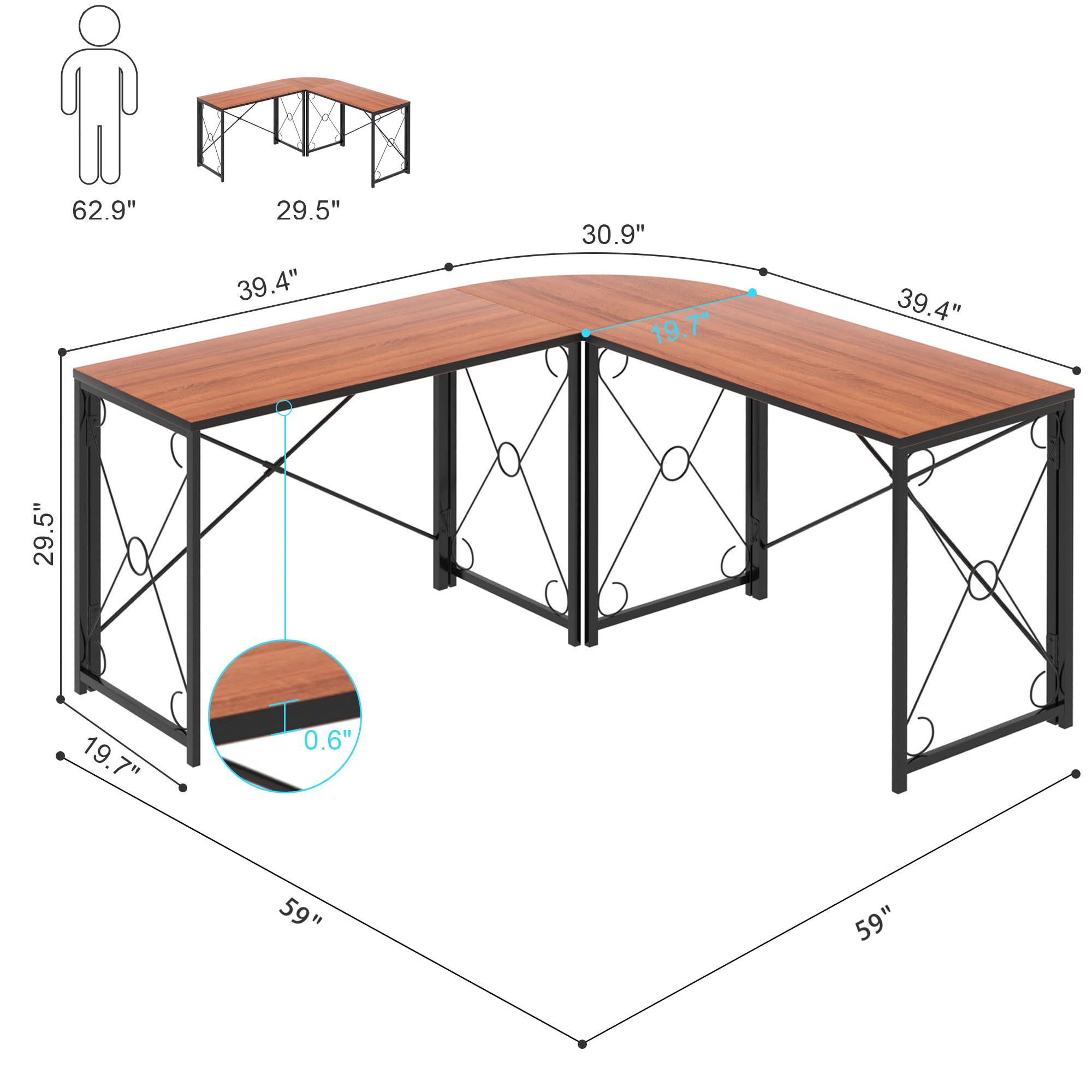 L-Shaped Computer Desk With Me - огляд і ціна Desk Setup Dual Monitor