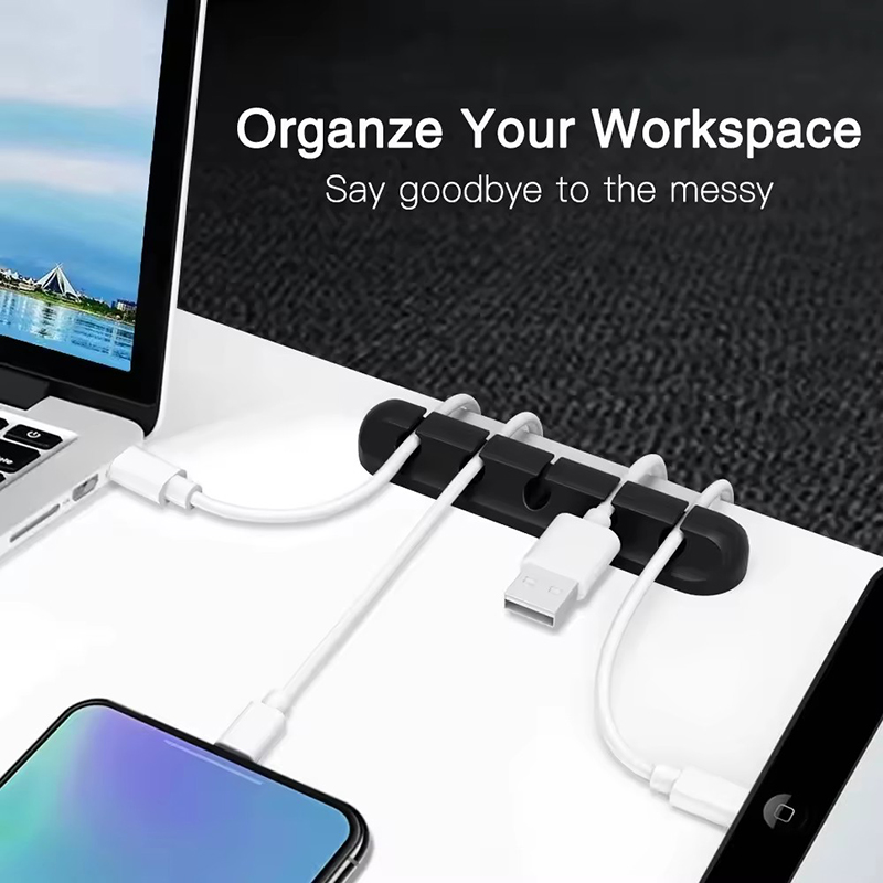 Silicone USB Cable Clip Winder - огляд і ціна Desk Setup Organization