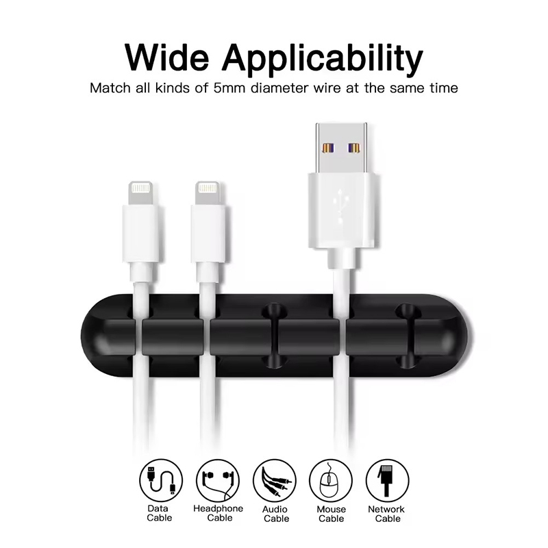 Silicone USB Cable Clip Winder - огляд і ціна Desk Setup Organization