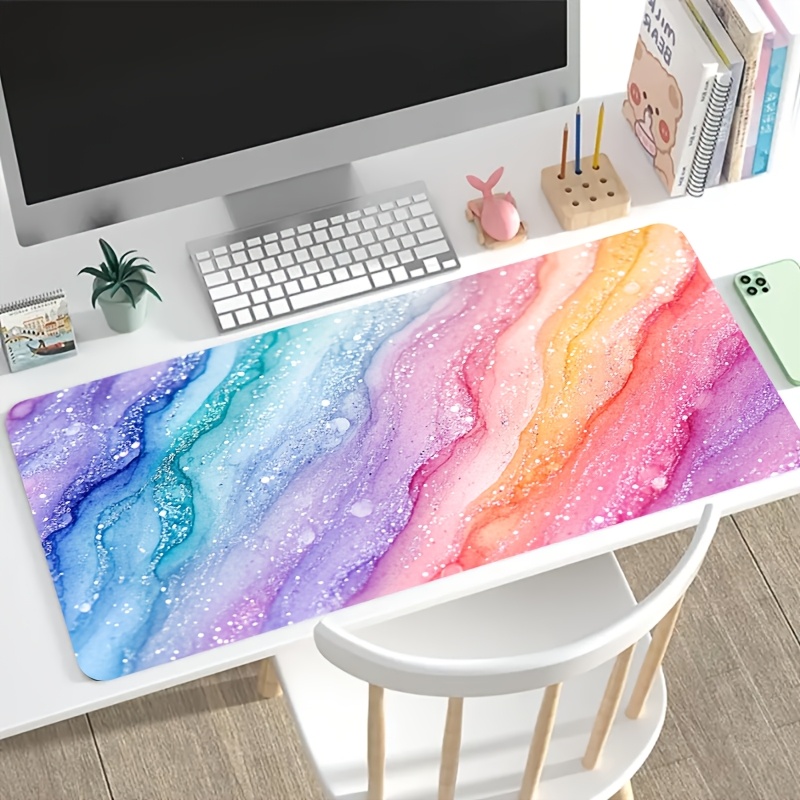 Vibrant Rainbow Glitter Marble - огляд і ціна Desk Setup Tech
