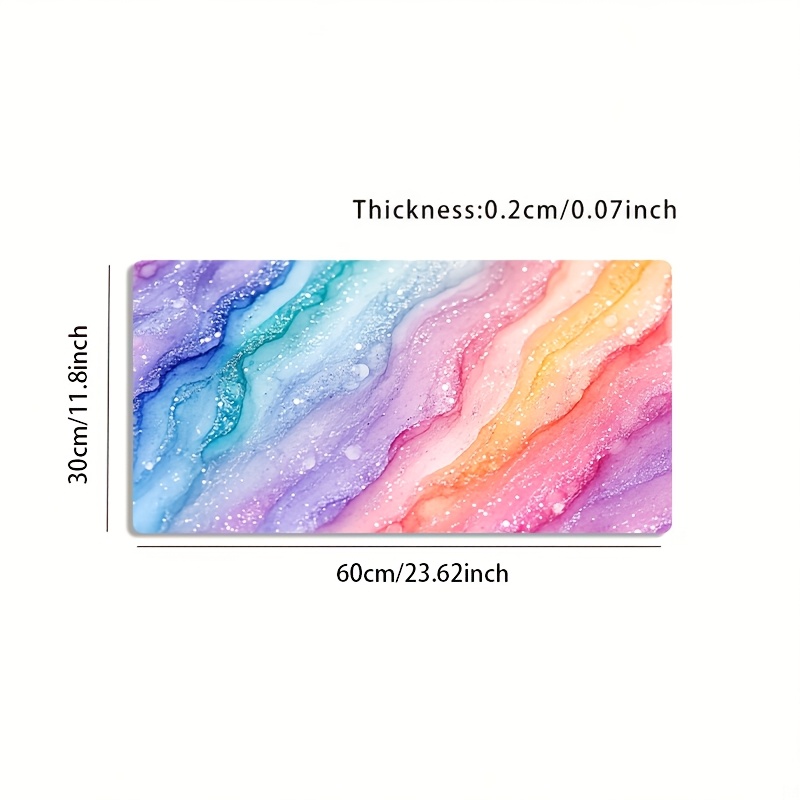 Vibrant Rainbow Glitter Marble - огляд і ціна Desk Setup Tech