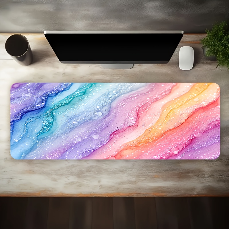 Vibrant Rainbow Glitter Marble - огляд і ціна Desk Setup Tech