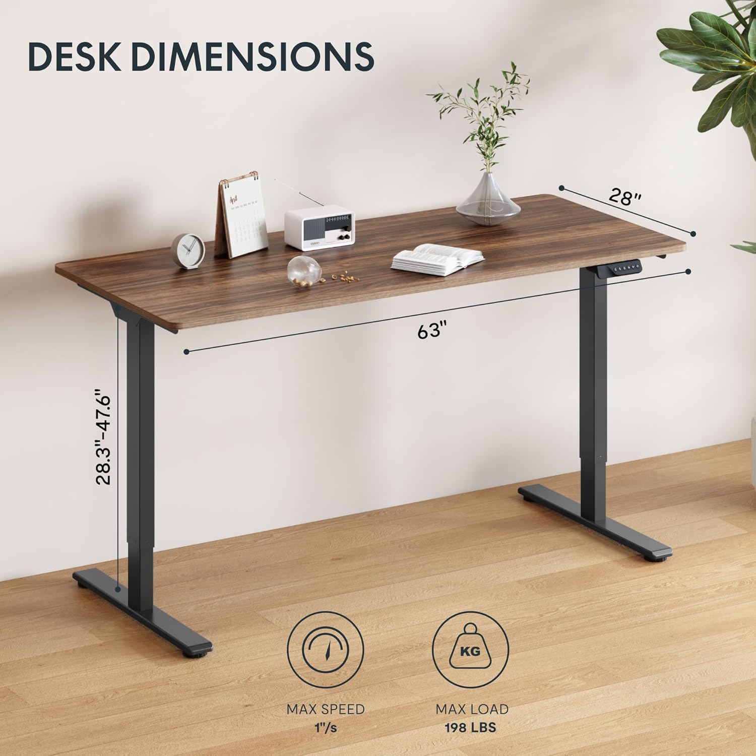 Large Electric Standing Desk w - огляд і ціна Desk Setup Dual Monitor