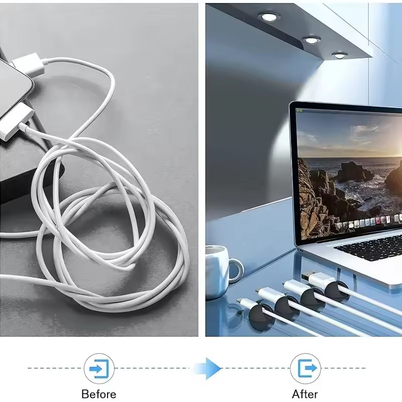 5/50Pcs Desktop Wall Cable Cli - огляд і ціна Desk Setup Organization