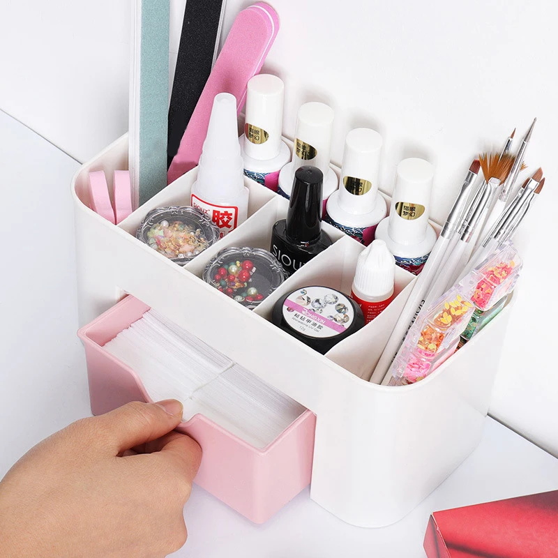 Nail Art Organizer Desktop Dra - огляд і ціна Desk Setup Organization