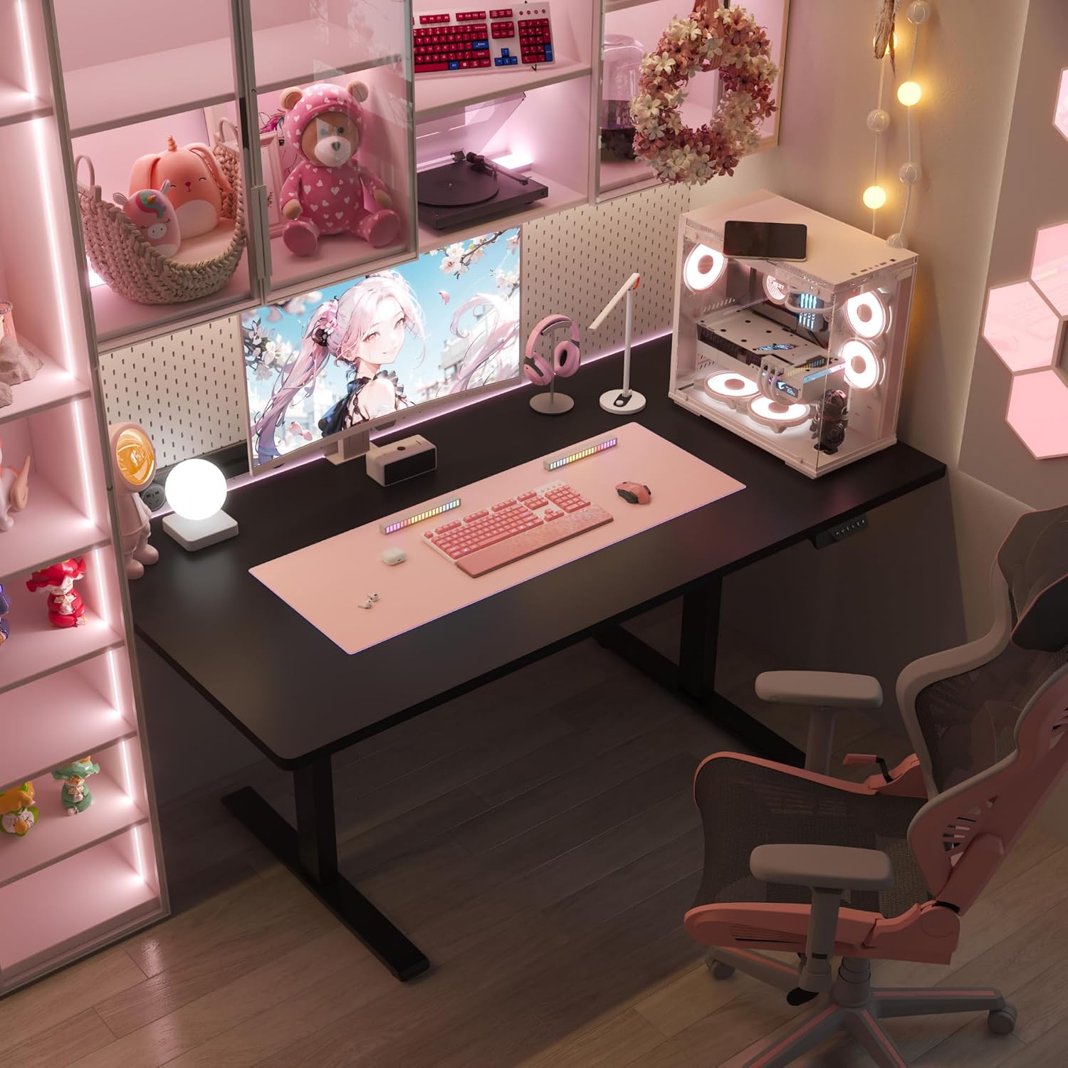 Electric Standing Desk with Du - огляд і ціна Desk Setup Dual Monitor