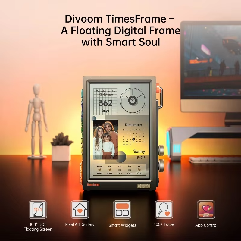 Digital Picture Frame Transpar - огляд і ціна Desk Setup Tech