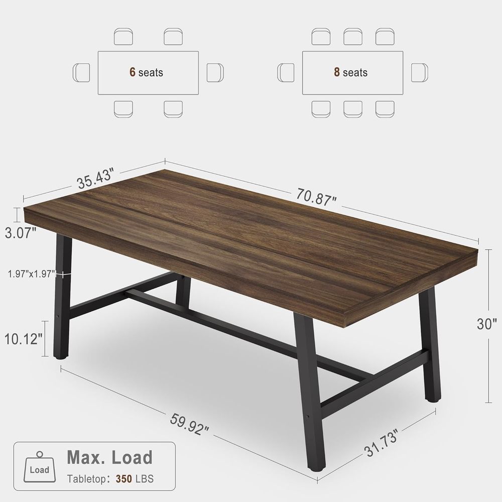 Extra Long Industrial-Style Ru - огляд і ціна Desk Setup Dual Monitor