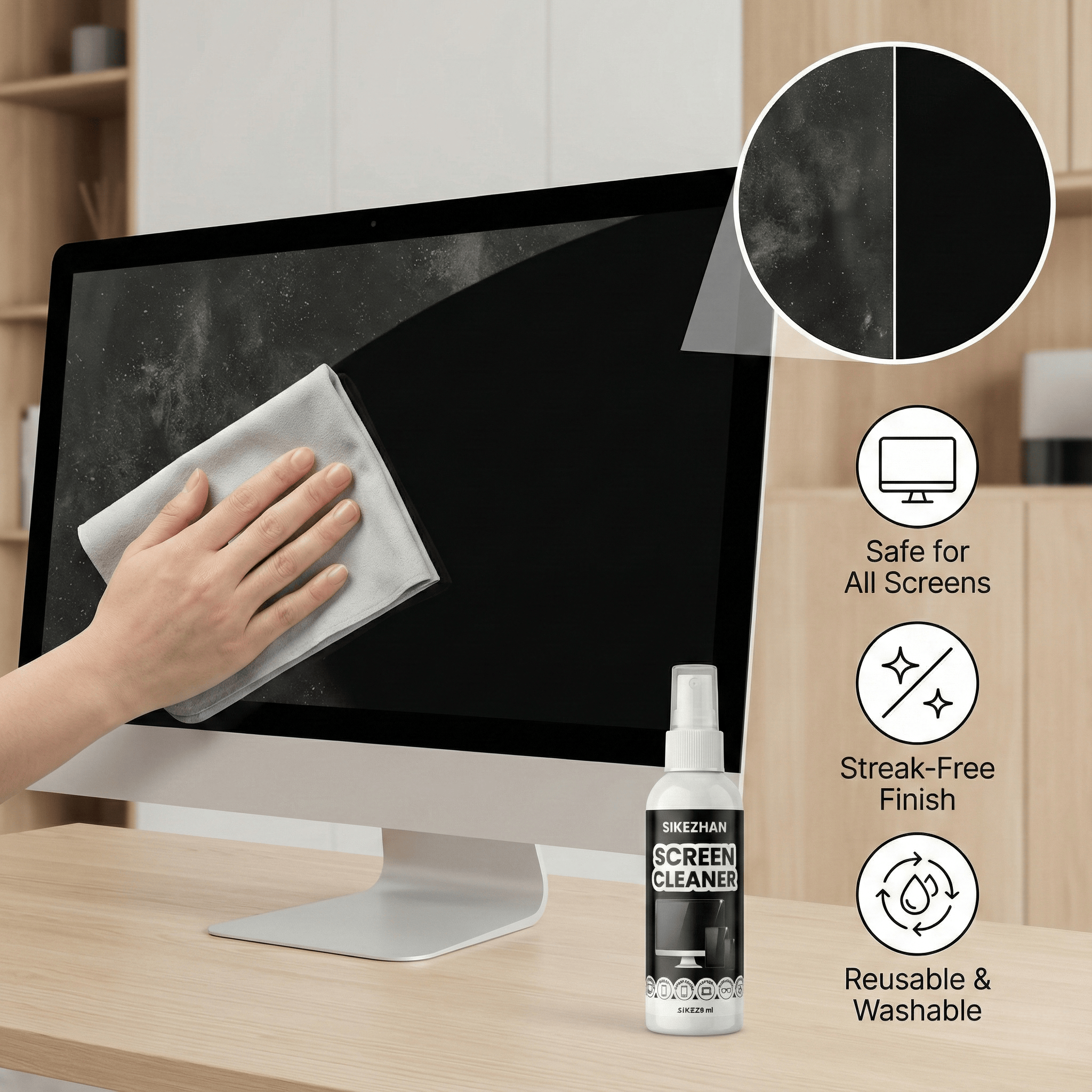 SIKEZHAN Screen Cleaner Kit wi - огляд і ціна Monitor Cleaning Kit