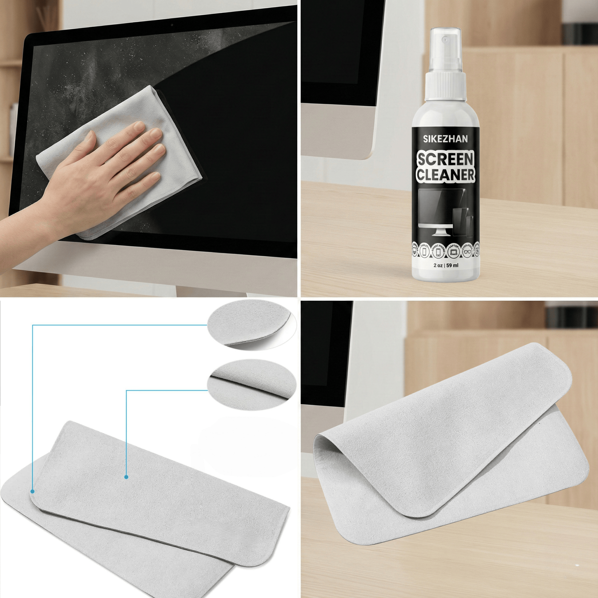SIKEZHAN Screen Cleaner Kit wi - огляд і ціна Monitor Cleaning Kit